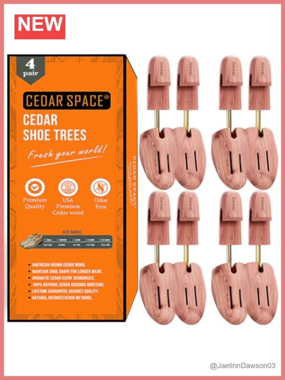Cedar Shoe Trees for Men Wood Shoe Stretcher 6.5-13